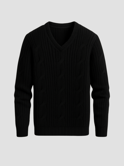 Frauen Strickpullover Zopf Muster