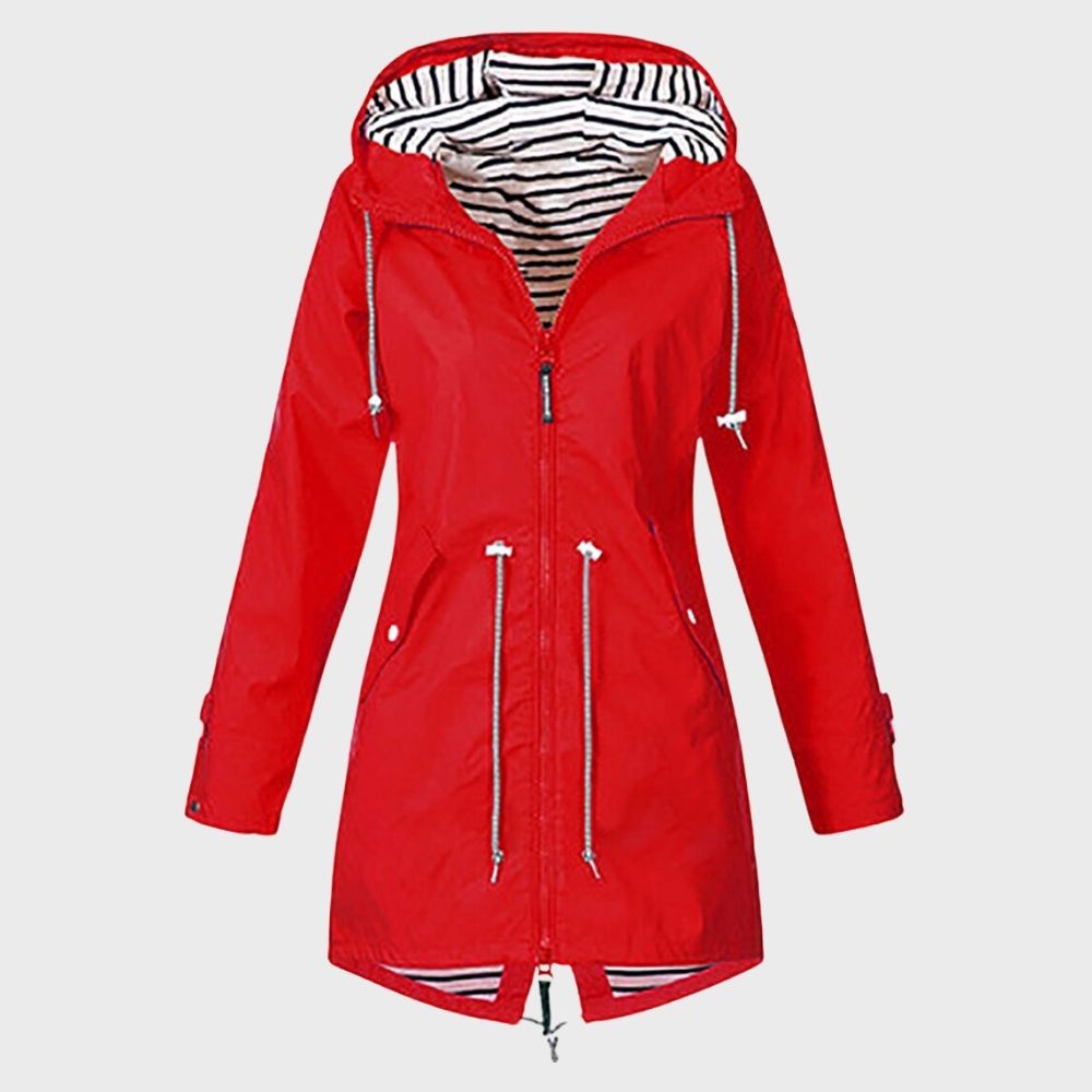 Wasserdichte Regenjacke Damen Langarm Kapuze