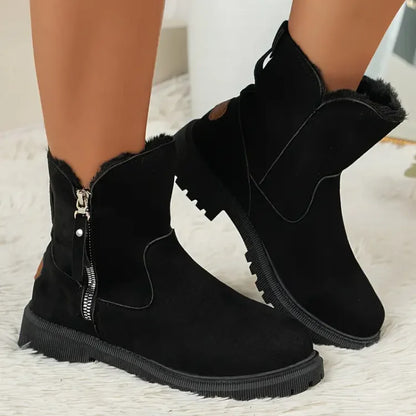 Weiche Plüschstiefel Damen Kurz Winterstiefel