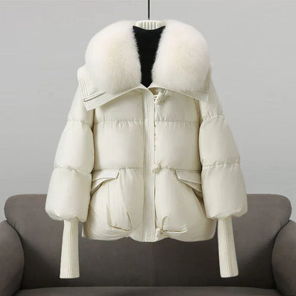 Eliza - Luxus Daunenjacke Kunstpelz Kragen Damen