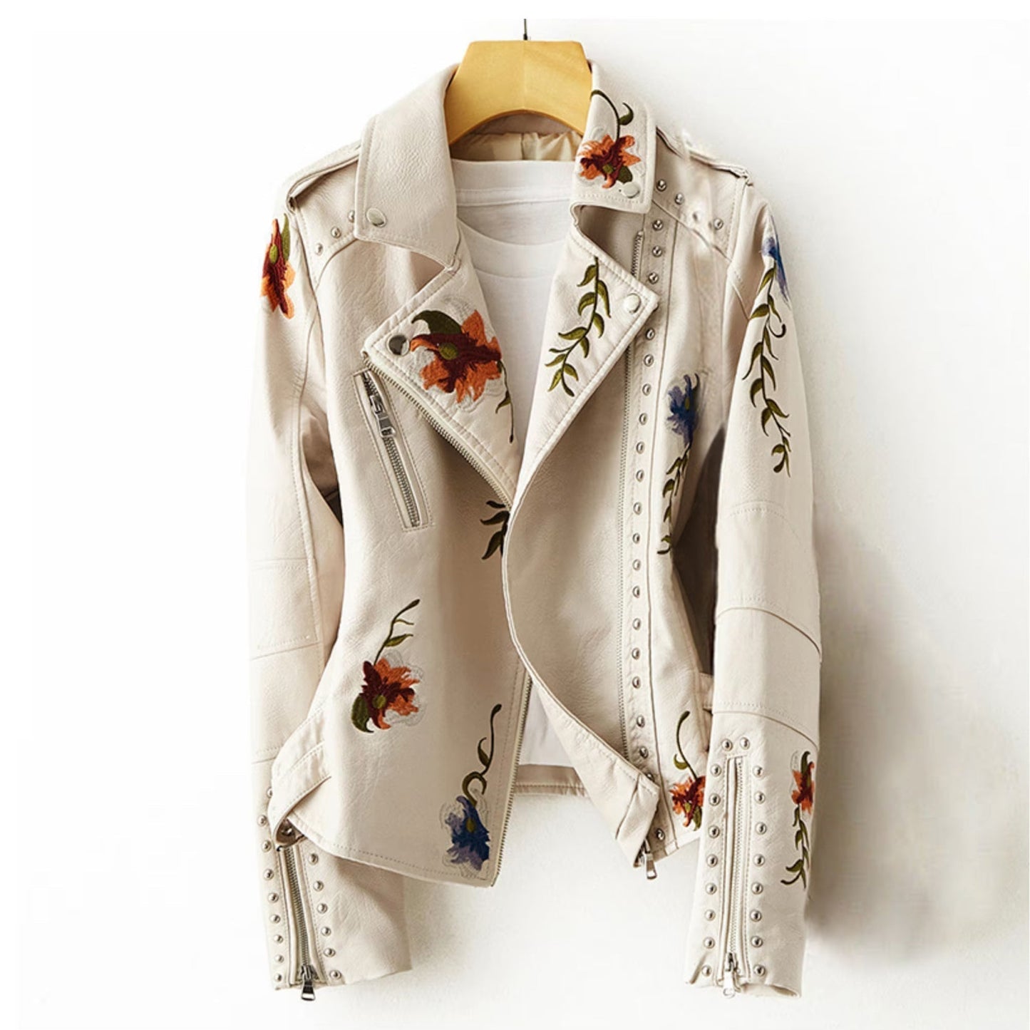 Retro Blumen Jacke Damen