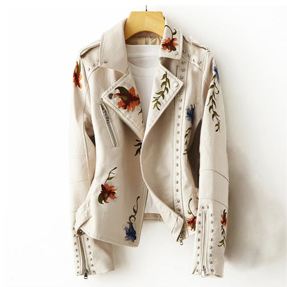 Retro Blumen Jacke Damen