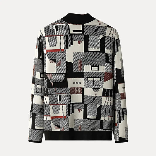 Bunte Strickjacke Patchwork Design - IdealeKleiden