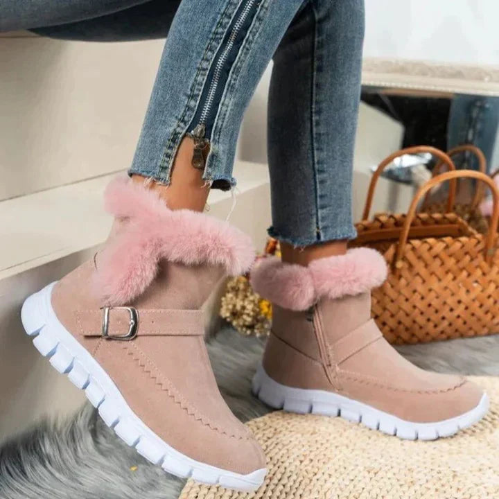 Weiche Stiefel Damen Samt Optik