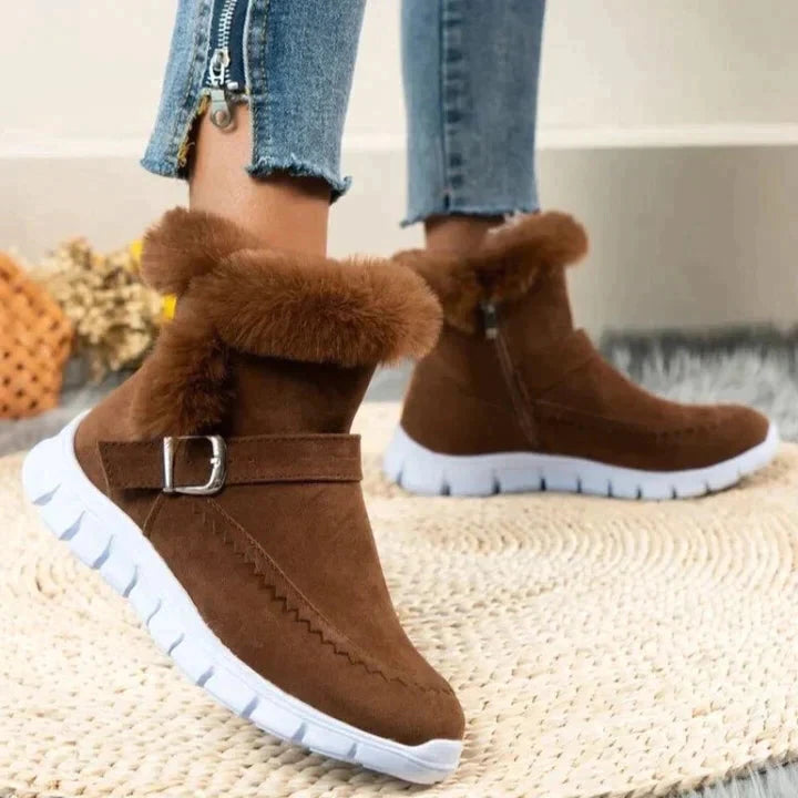 Weiche Stiefel Damen Samt Optik