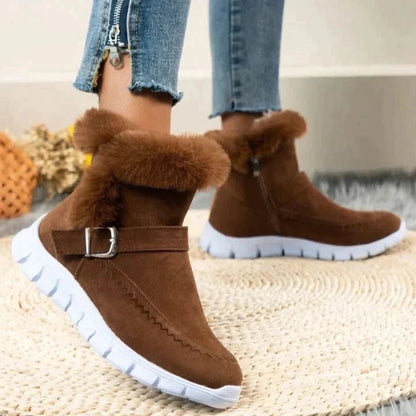Weiche Stiefel Damen Samt Optik