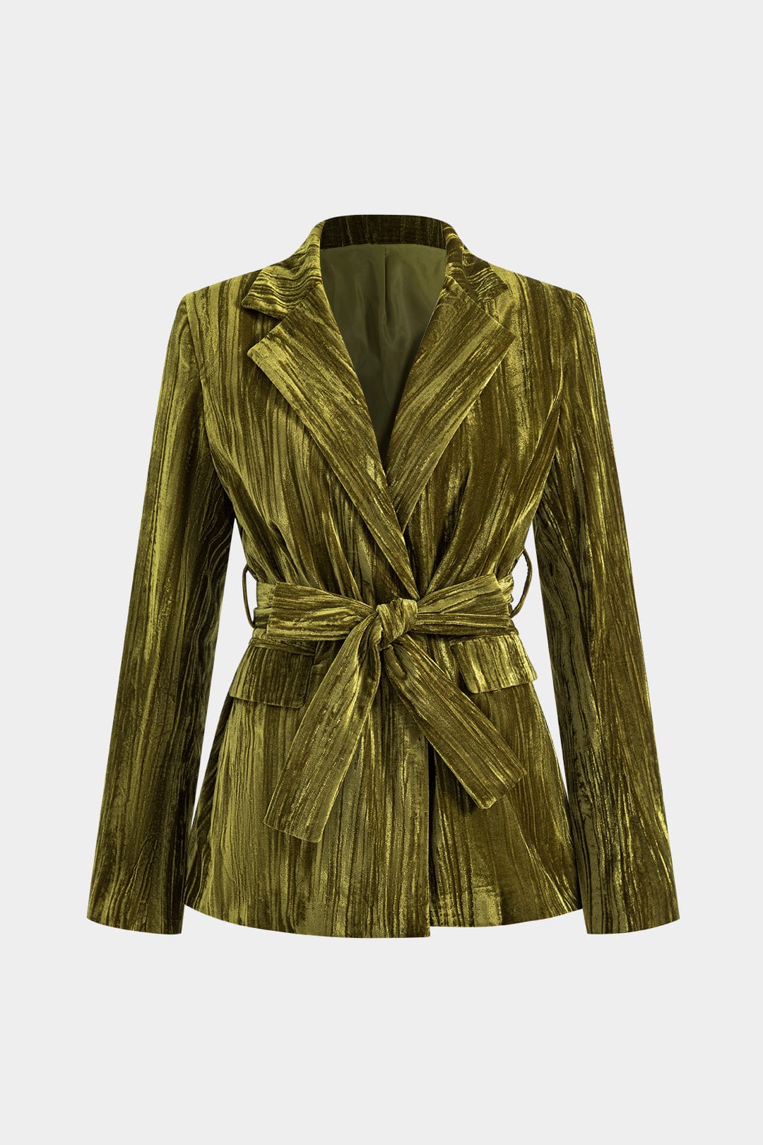 Elegante Samtjacke mit Gürtel