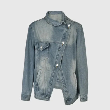 Modische Asymmetrische Jeansjacke Damen