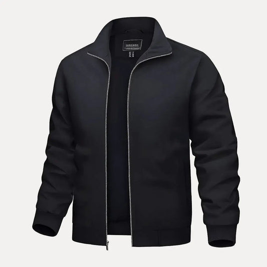 Stylische Bomberjacke Mit Stehkragen - IdealeKleiden