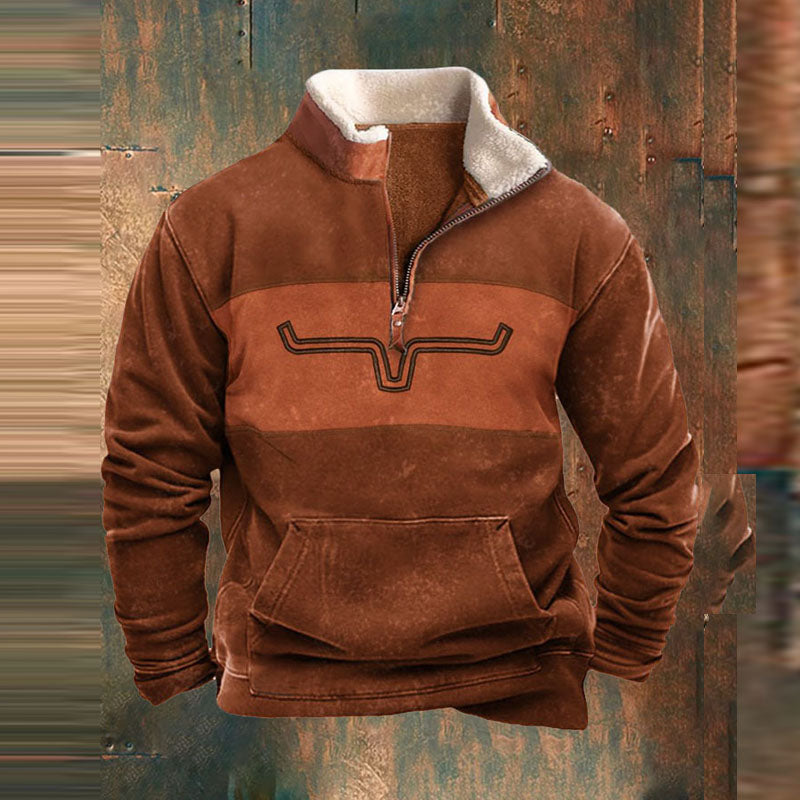 Herren Winterpullover 1/4 Reißverschluss