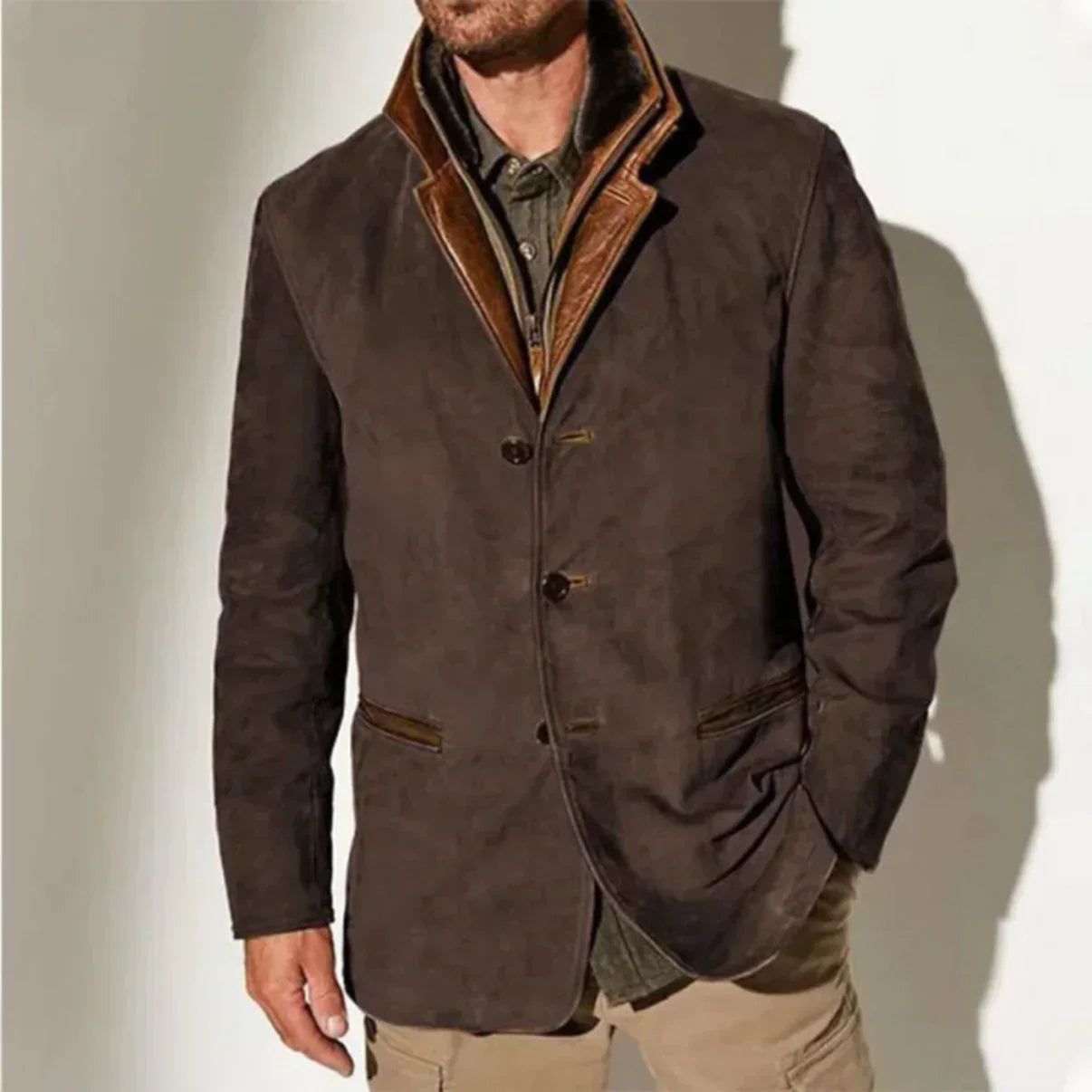 Herren Lederjacke Vintage Style