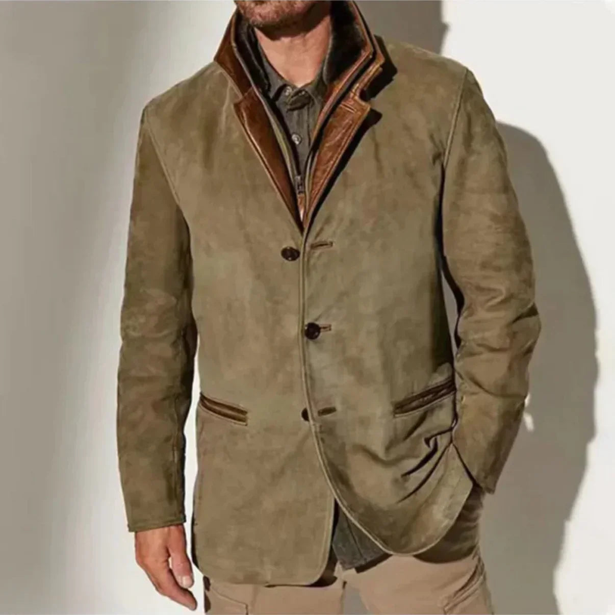 Herren Lederjacke Vintage Style