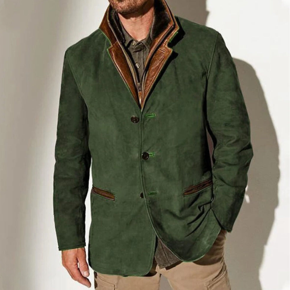 Herren Lederjacke Retro Stil Lässig