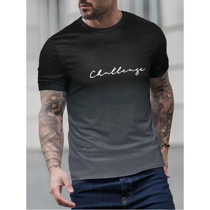 Retro Herren T-Shirt Farbverlauf Design