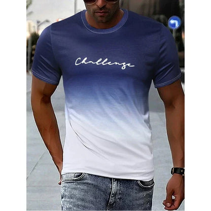 Retro Herren T-Shirt Farbverlauf Design