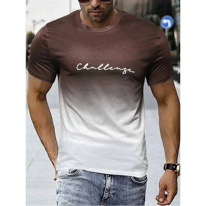 Retro Herren T-Shirt Farbverlauf Design