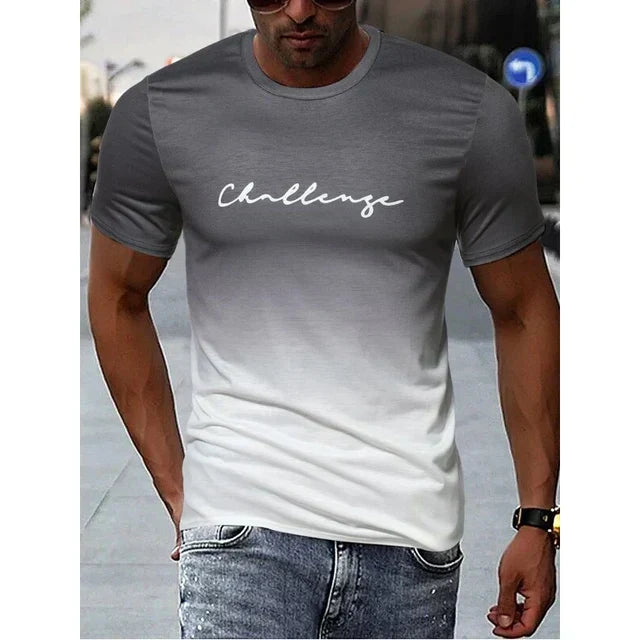 Retro Herren T-Shirt Farbverlauf Design