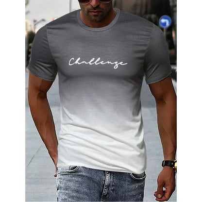 Retro Herren T-Shirt Farbverlauf Design