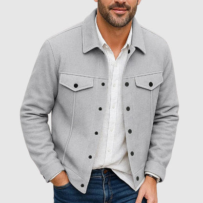 Stylische Lederjacke Damen Button-Up Design