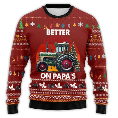 Weihnachtspullover Traktor Design - Bequemer Herren Pullover