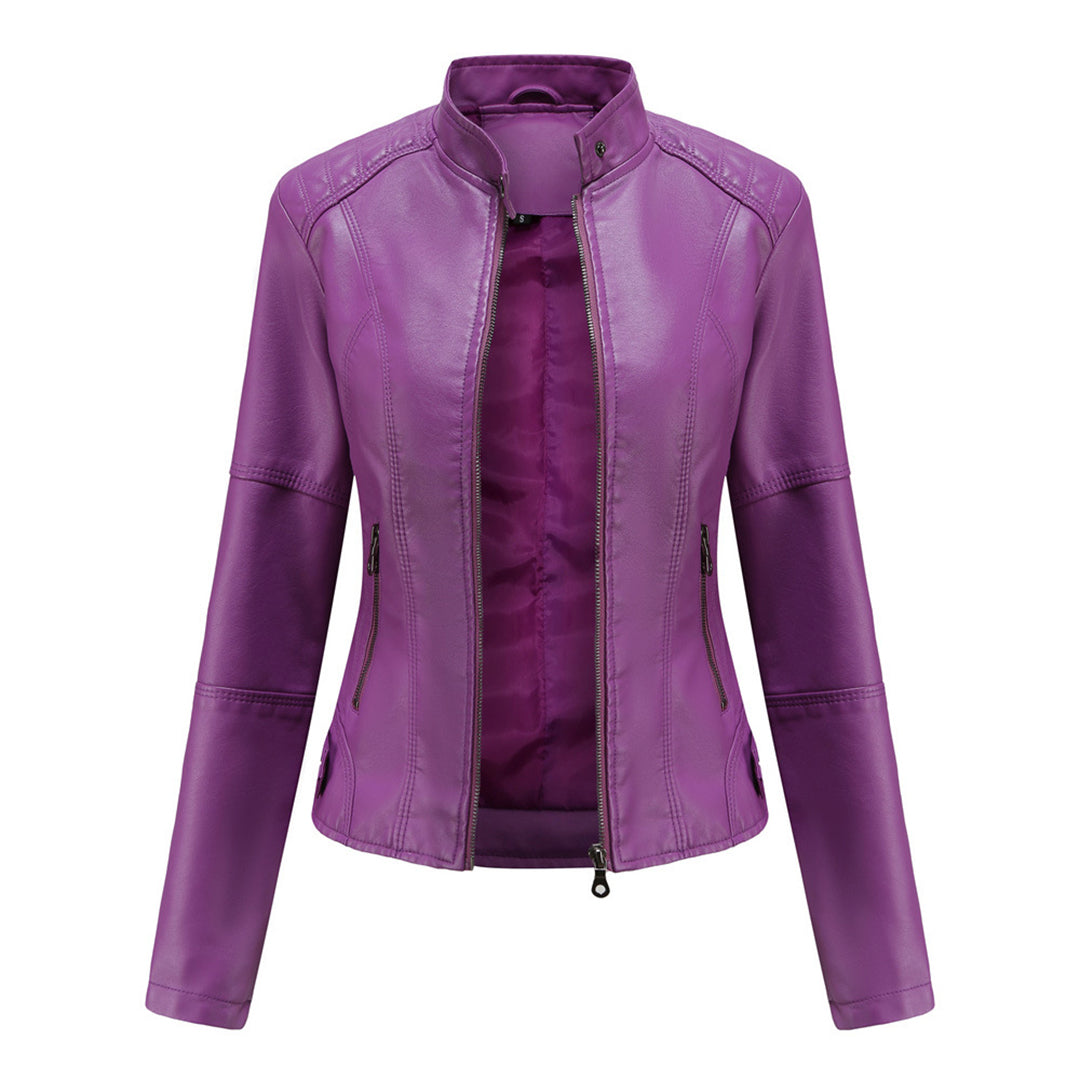 Stilvolle Damen Lederjacke Vintage Look