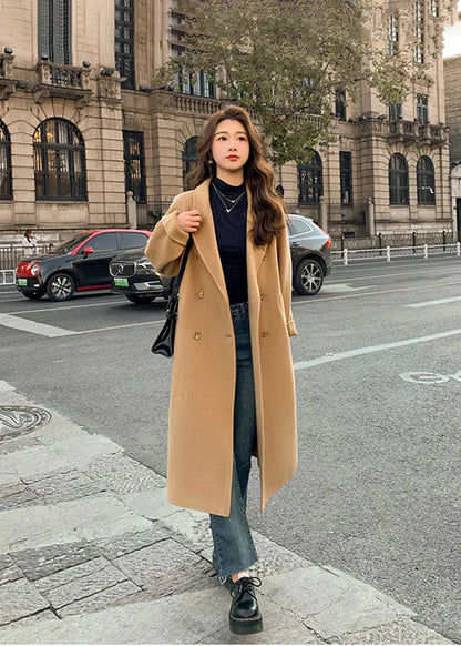 Stylischer Wollmantel Damen Winter