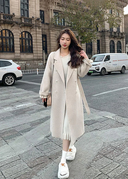 Stylischer Wollmantel Damen Winter