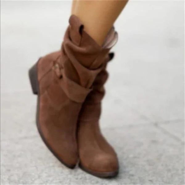 Lässige Stiefel Mit Niedrigem Absatz