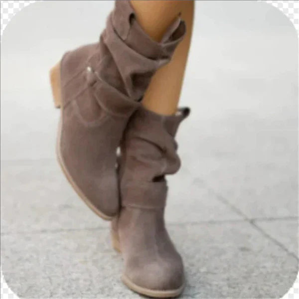 Lässige Stiefel Mit Niedrigem Absatz