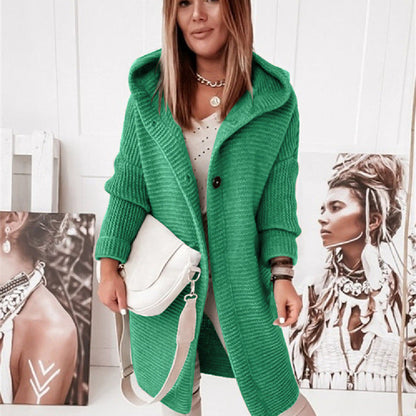 Kuschelige Winterjacke Langarm Cardigan Mit Knöpfen