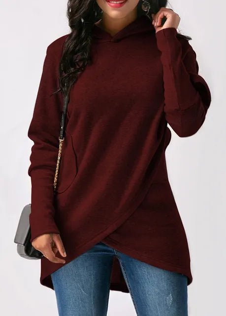 Stilvoller Pullover Asymmetrisch Modern