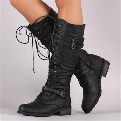 Stylische Schnürstiefel Retro Design