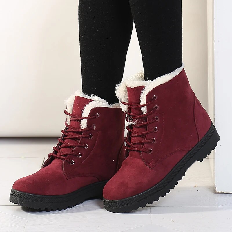 Damen Winterstiefel Schnee Kurz Schnell Trocken
