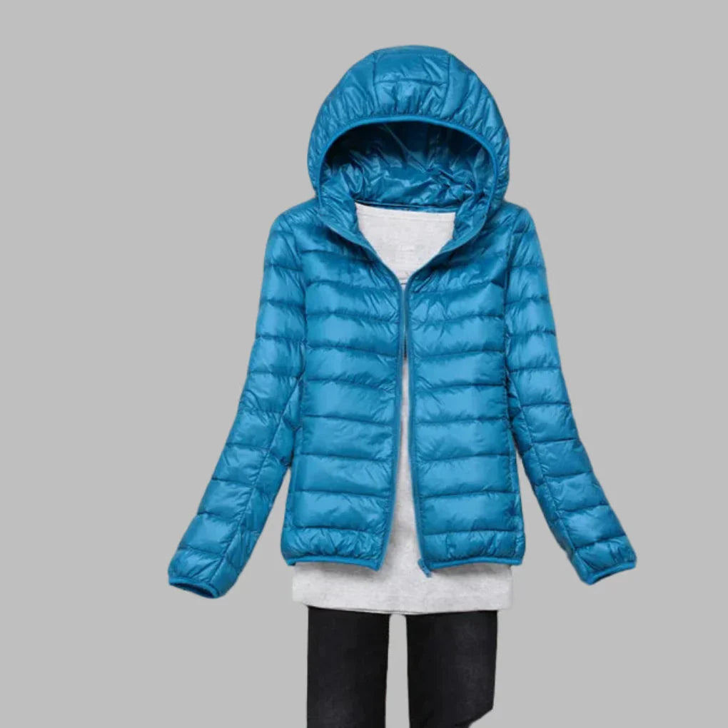 Leicht Daunenjacke Damen Kapuze Faltbar