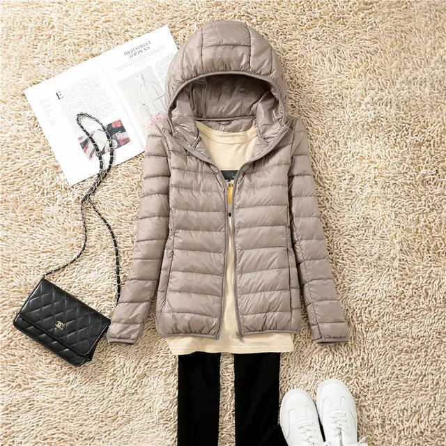 Elegante Daunenjacke Damen Slim Fit
