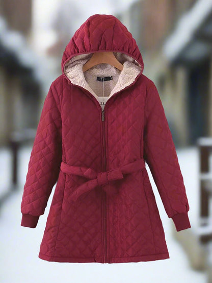 Winterparka Lange Steppjacke Kapuze Gepolstert