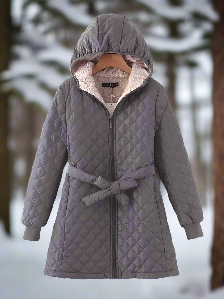 Winterparka Lange Steppjacke Kapuze Gepolstert
