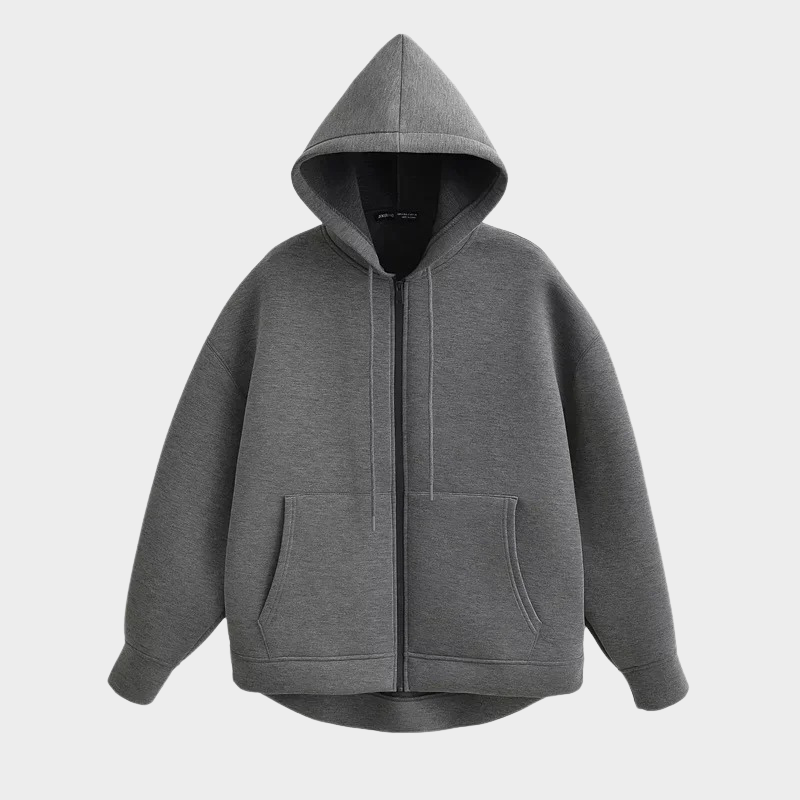 Klassische Kapuzenjacke aus reiner Baumwolle