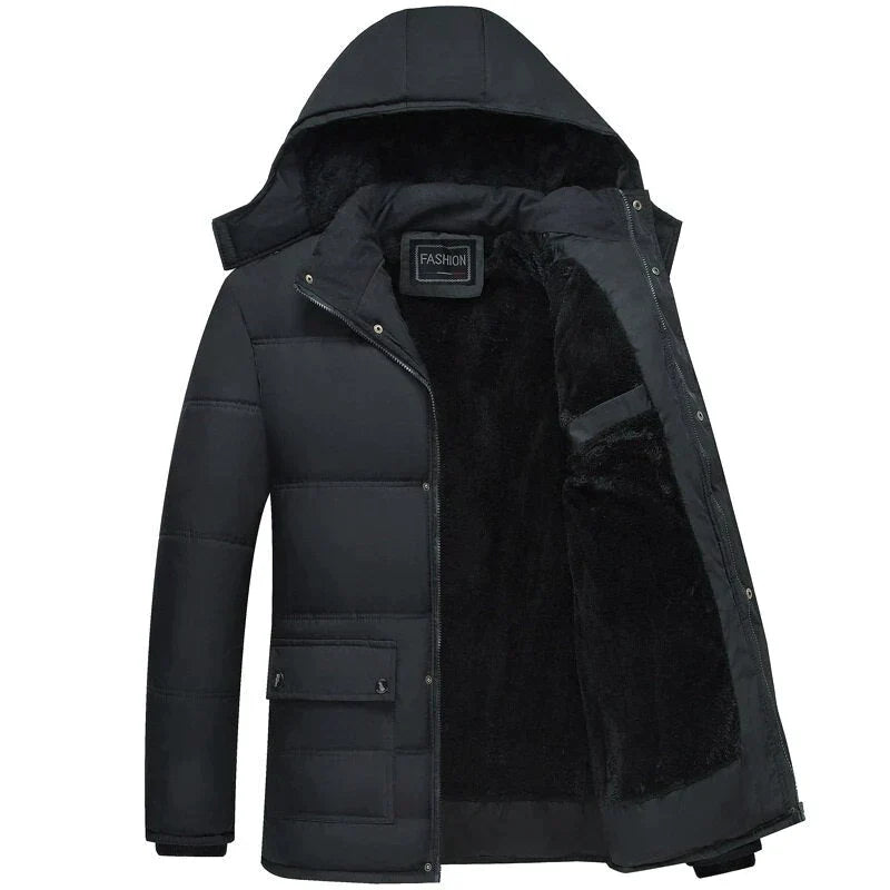 Wattierte Winterjacke Mit Kapuze