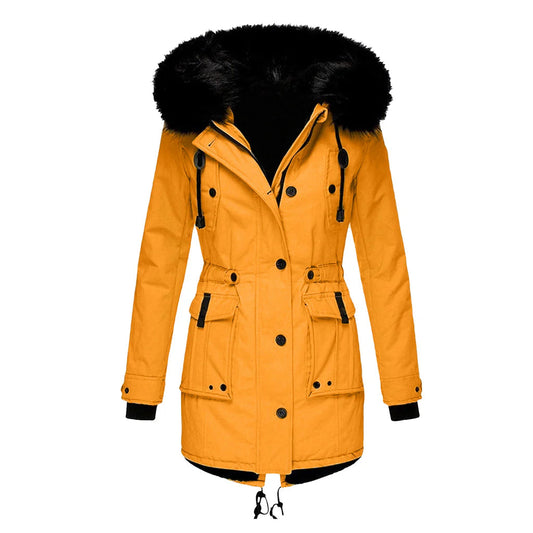 Frauen Wintermantel Kapuze Warm Stylish - IdealeKleiden