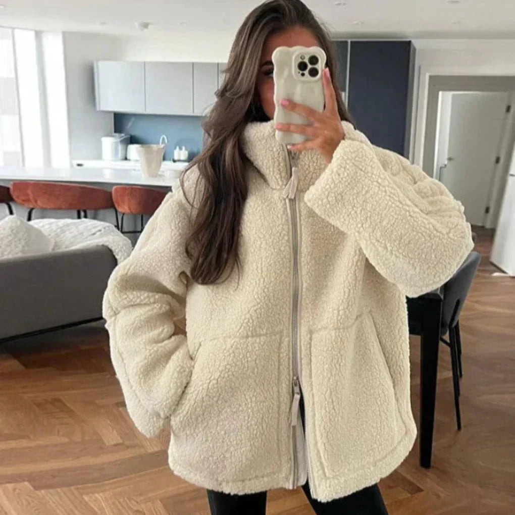 Weiche Damenwolljacke Gemütlich - IdealeKleiden