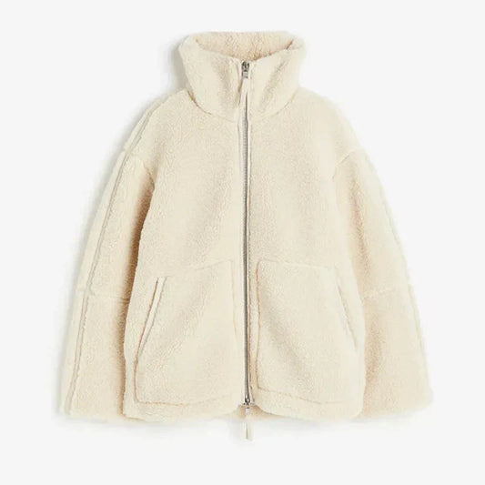 Warme Sherpa Jacke Damen Zip - IdealeKleiden