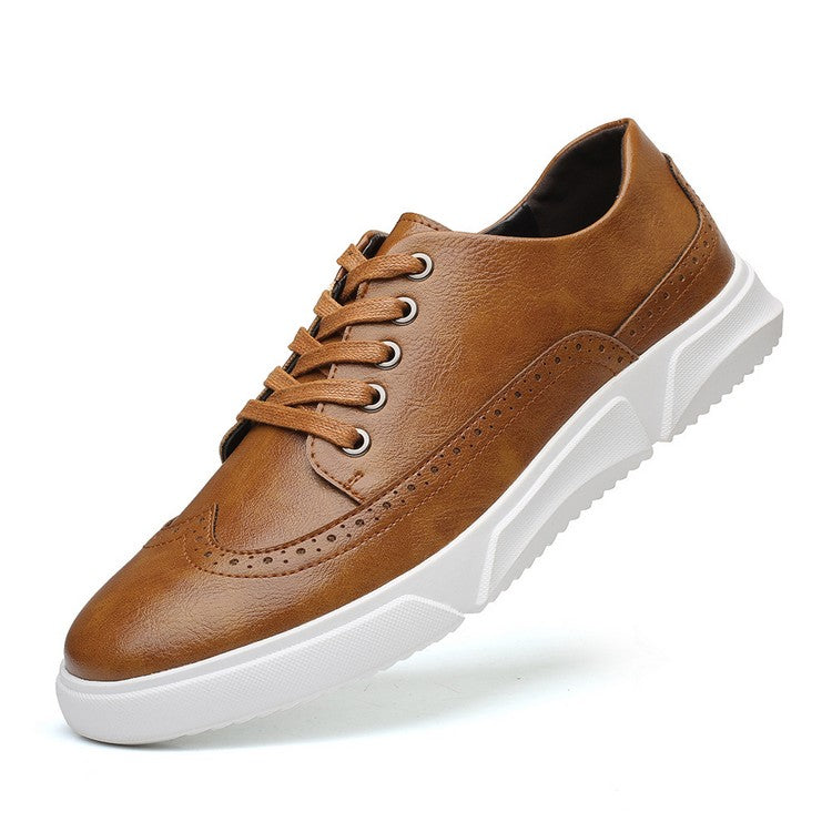 Stilvolle Herren Sneaker Leder Schuhe