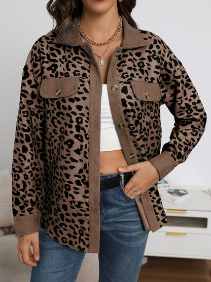 Damen Übergangsjacke Leoprint Stylish