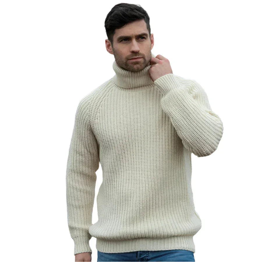 Herren Pullover Warm Hochkragen