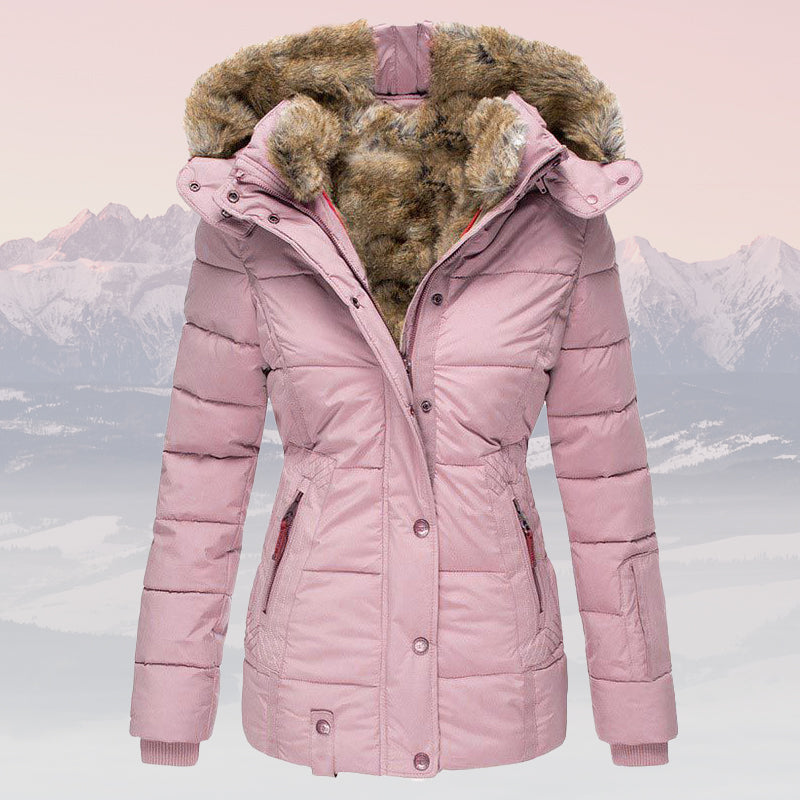 Winter Daunenjacke Warm Fellkragen Kapuze