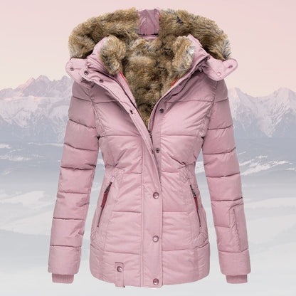 Winter Daunenjacke Warm Fellkragen Kapuze
