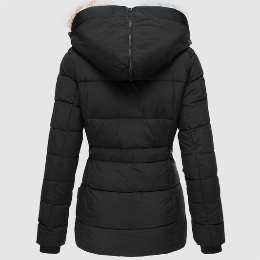 Winter Daunenjacke Warm Fellkragen Kapuze - IdealeKleiden