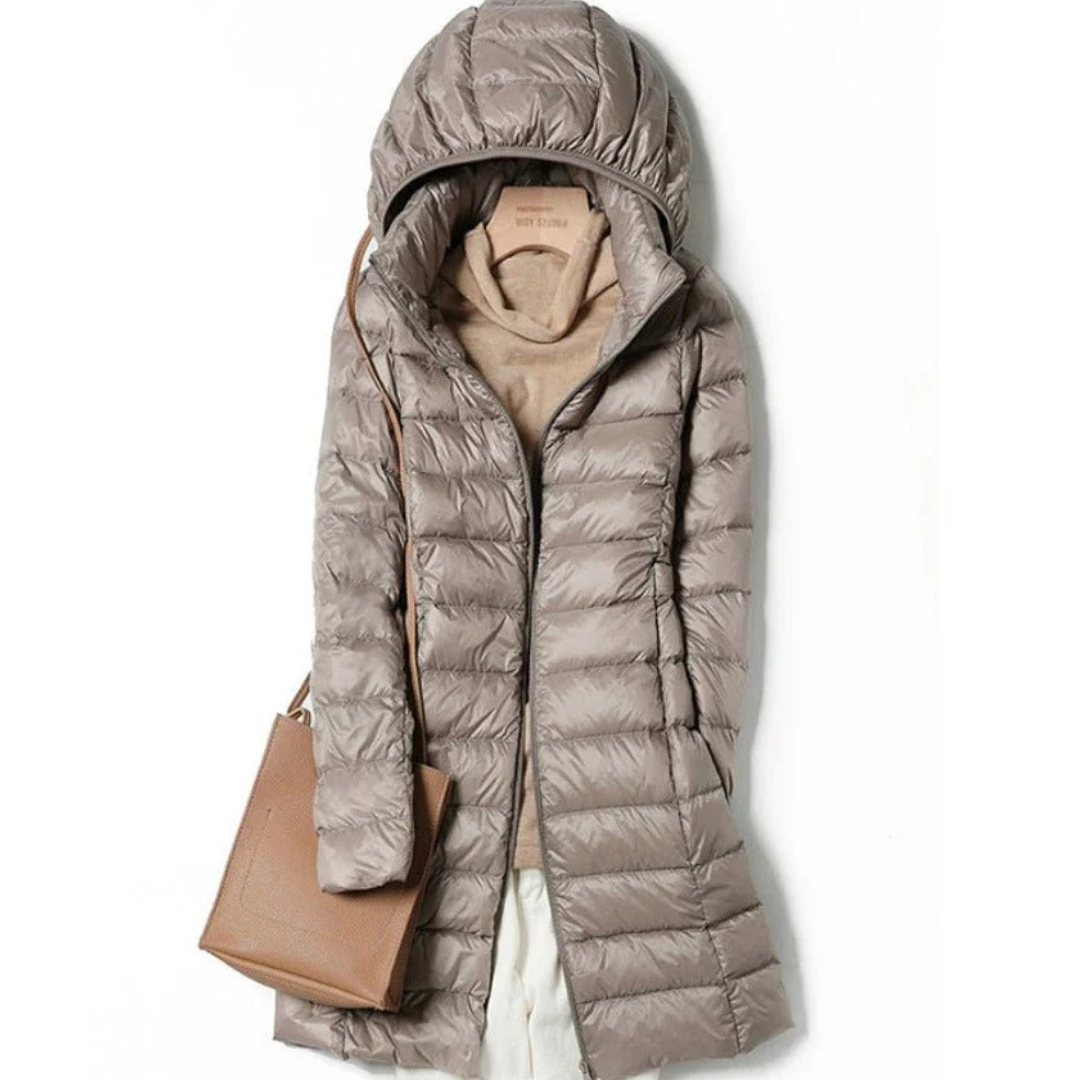 Warme Damen Pufferjacke Mit Kapuze