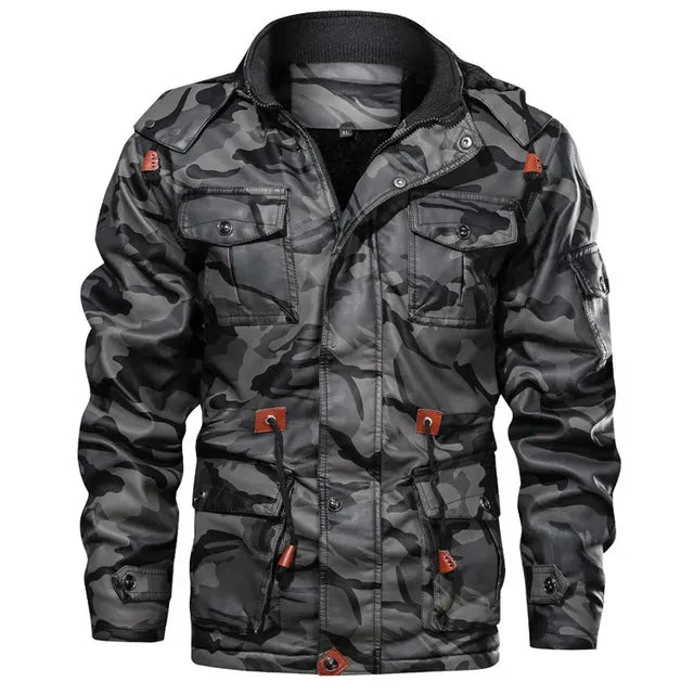 Herren Winterparka Warm Fellgefüttert Outdoor - IdealeKleiden